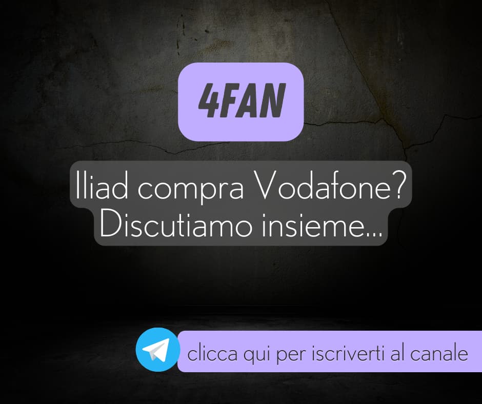 Iliad compra Vodafone discussione canale Telegram